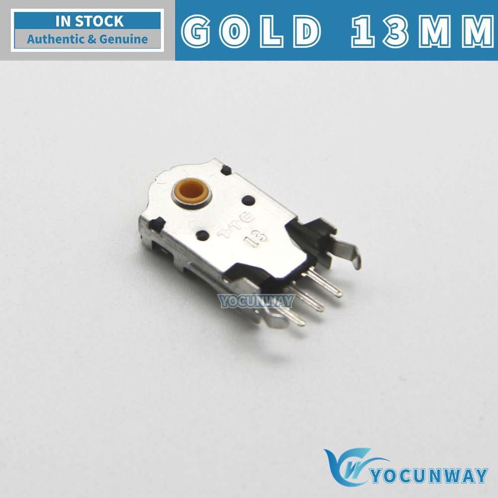 TTC 7-8-9-10-11-12-13-14-15-16mm Rotary Mouse Scroll Gold Wheel Encoder With 1.74mm Hole Mark,20-40g Force For PC Mouse: green