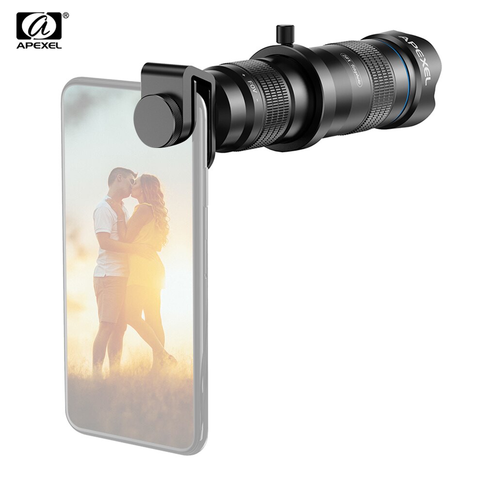 Apexel Hd 28X Metalen Single-Buis Telescoop Telefoon Telelens Mf Voor Meest Smartphones Voor Reizen Sport Evenementen Fotografie