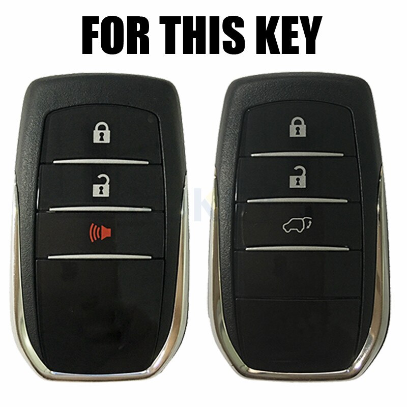 AX Silicone Remote Key Case Fob Shell Cover For Toyota Hilux Fortuner Land Cruiser Camry Skin Holder 3 Button