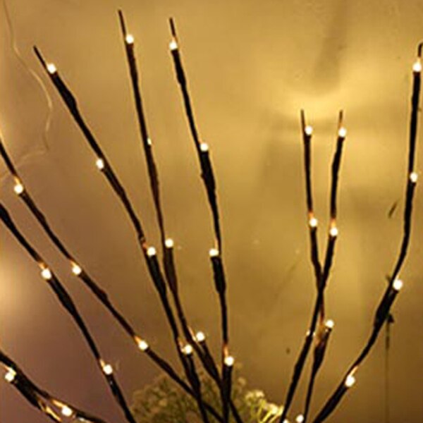 5v willow branch led light 20 glödlampor körsbärsträd diy upplysta grenar batteridriven fest heminredning nattlampa: Varm vit