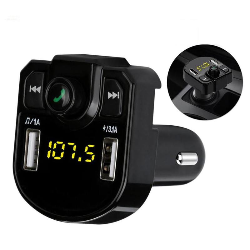 Handsfree auto bluetooth 4.0 fm lähetin autolaturi dual usb adapter auto  mp3 player langaton audio vastaanotin