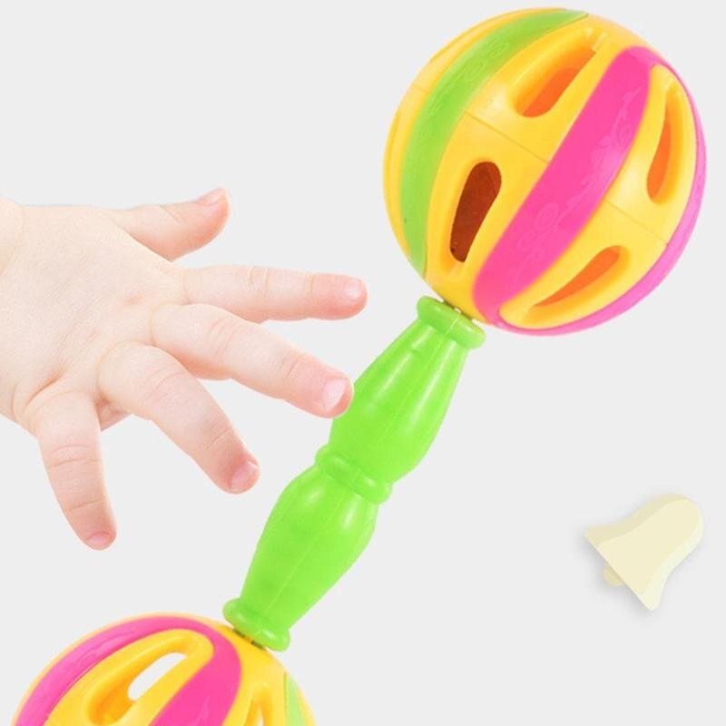 2pcs Baby Rattles Bell Newborn 0-12 Months Early Educational Development Toy Infant Shakes Hand Bells Rattles