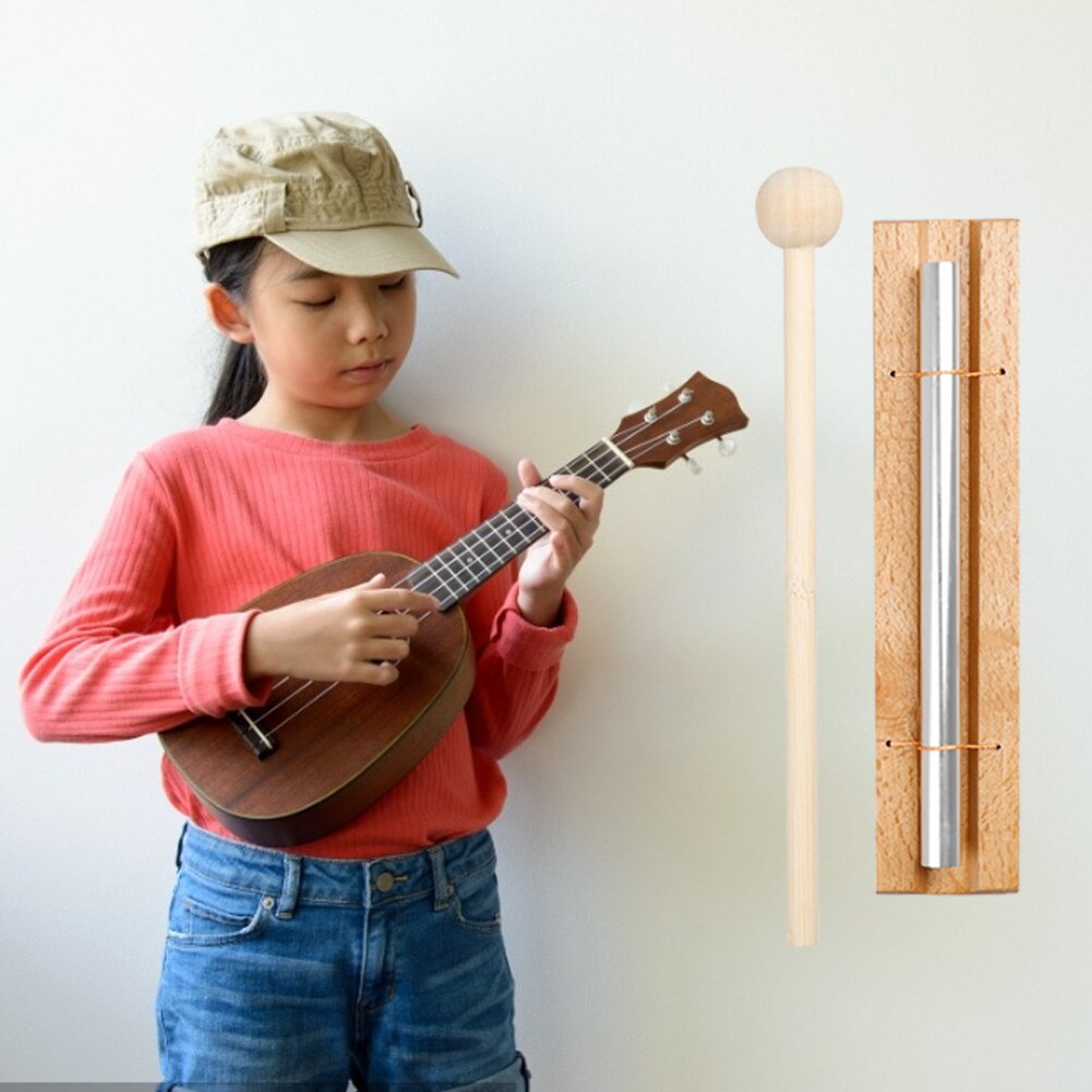 Percussion Instrument 1-Tone Percussion Trio Solo Chime For Meditation Classroom Use Sound Therapy Wood Color