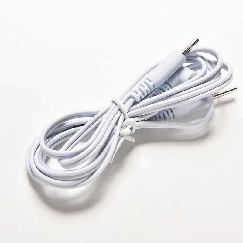 1PCS 2.5mm Massage & Relaxation Connection White Electrotherapy Electrode Lead Wires Cable For Tens Massager