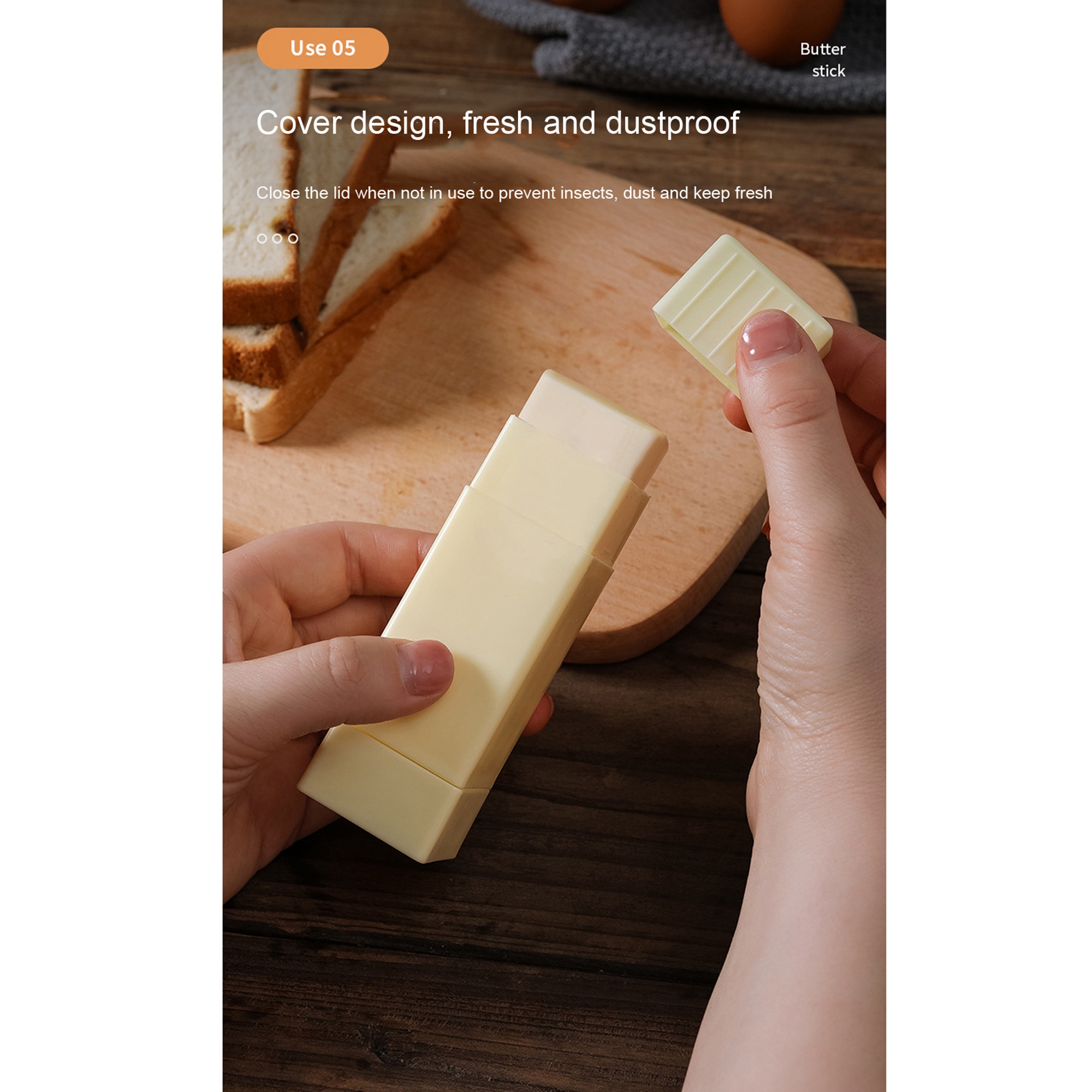 Boter Spreader Handheld Roterende Plastic Boter Stok Houder Met Deksel Voor Thuis Keuken Restaurant