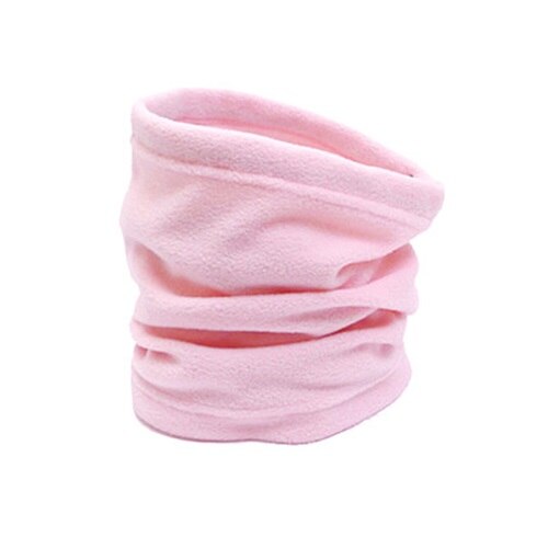 Polar Fleece Neck Tube Ear Warmer Gaiter Face Mask Headband Winter Thermal Warm Scarf for Camping Hiking Headwear Beanie Hat Cap: Pink