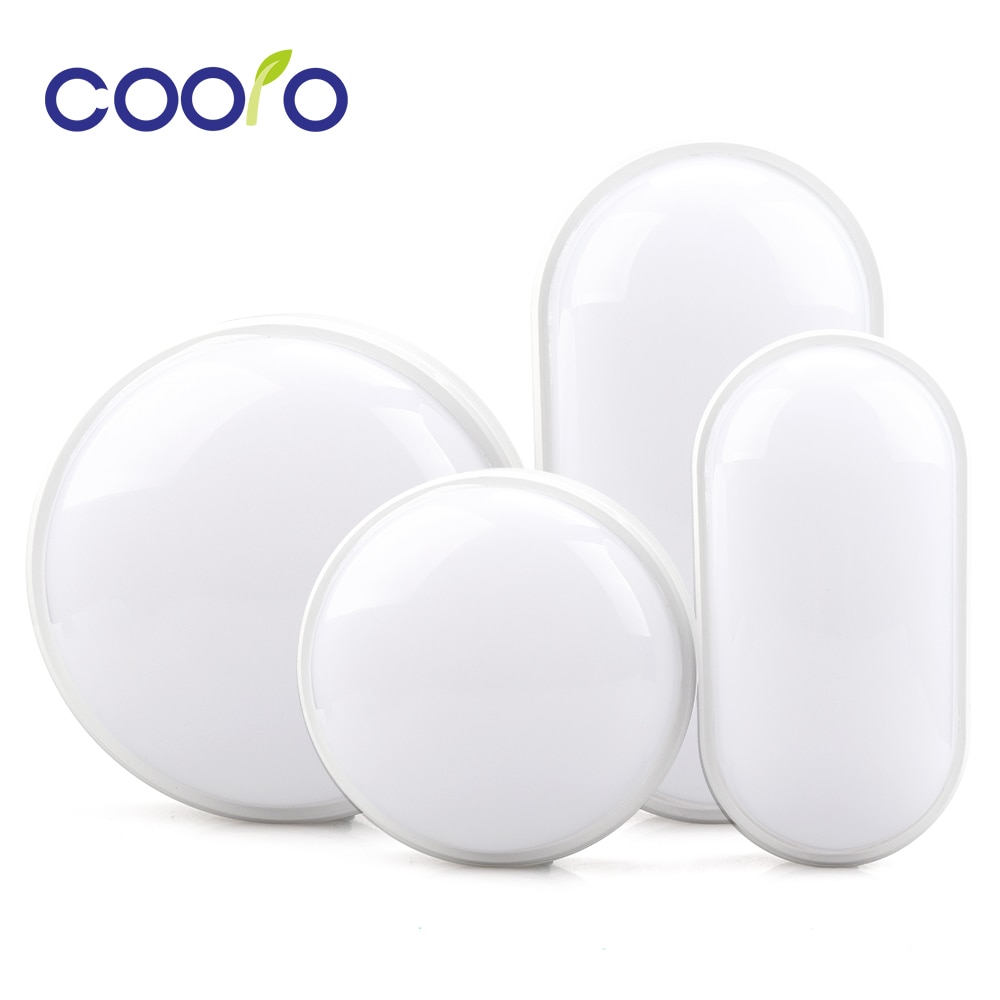 Round / Oval LED Moisture Proof Ceiling Lamp IP65 Waterproof Bathroom Outdoor Garden Yard Lamp, 16W 20W Modern Wall Lamp Light