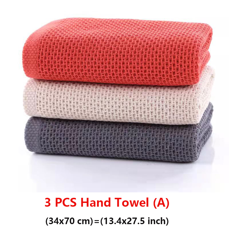 3/4 szt. Bawełniane ręczniki robić twarzy kreatywny wafel o strukturze plastra miodu jednokolorowy ręcznik Super chłonny miękki myjka domowa: A