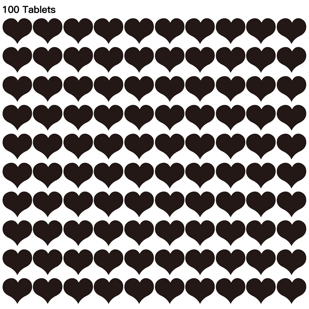 100pcs 2cm Small Heart Sticker Wedding Decor Acrylic Mirror Sticker Kid Room DIY Accessory Party Guest Nursery Home Decor: black