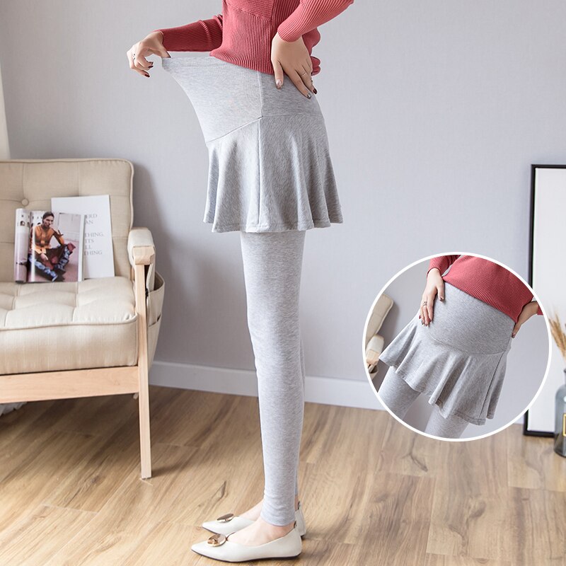 maternit pants Pregnant women leggings spring autumn maternity leave two pregnant women culottes: Gray / XL