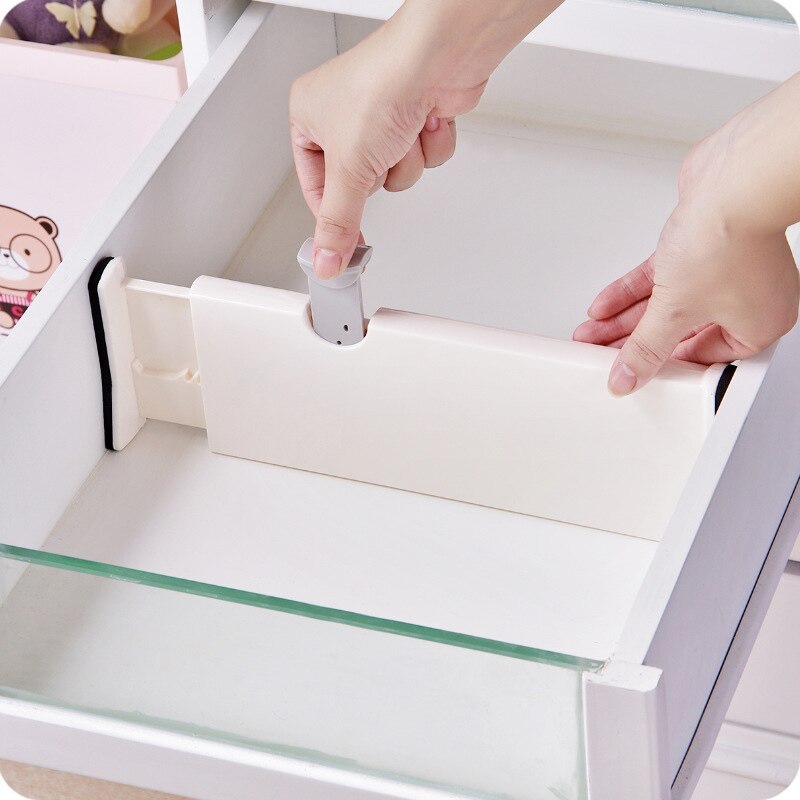 Partition Board Retractable Drawer Divider Multi-use Adjustable Drawers Partition Board Kitchen Storage Organization