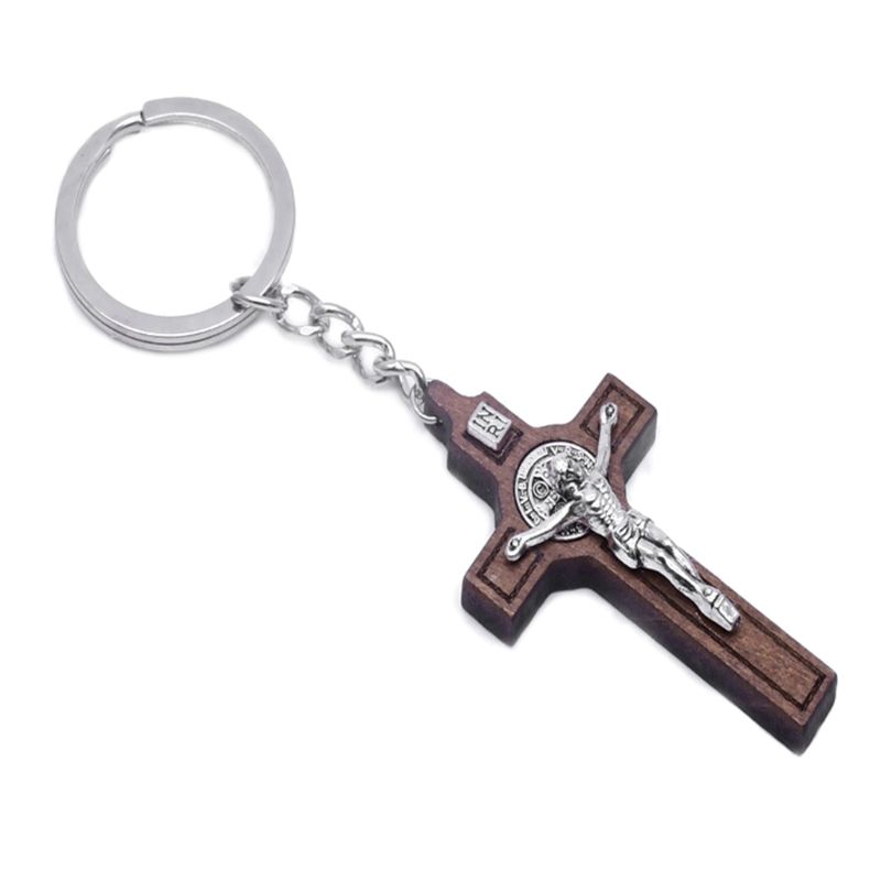 Christian Jesus Cross Sleutelhanger Religieuze Sleutelhanger Sieraden Bag Hanger Auto Souvenirs Cadeau Voor Vrouwen Mannen