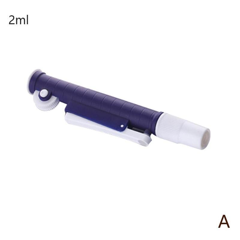 Manual Assistant Pipettor Single Channel Volume Micro Pipettes Lab Transfer Pipette Aspirator for 2/10/25ml: 2ML