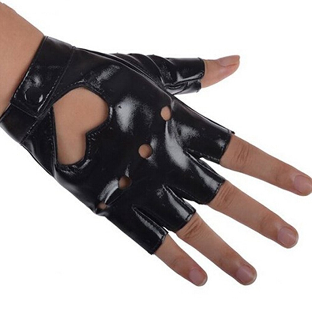 Kvinder pu læder handske bil fingerløse ydeevne handsker