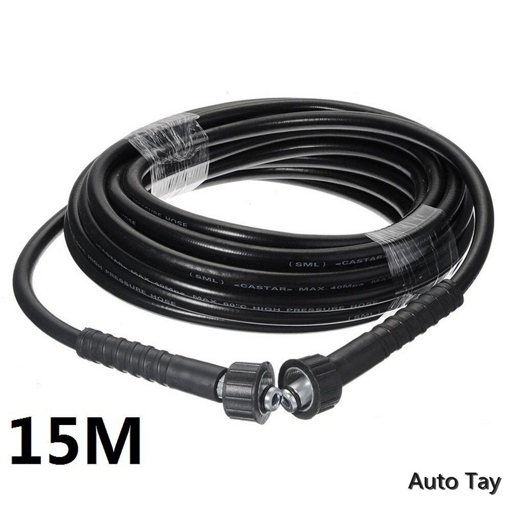 M22 High Pressure Washer Tube 8/10/15/20M High Pressure Washer Water Cleaning Hose Suitable For Karcher K2 K3 K4 K5 Series: 15M