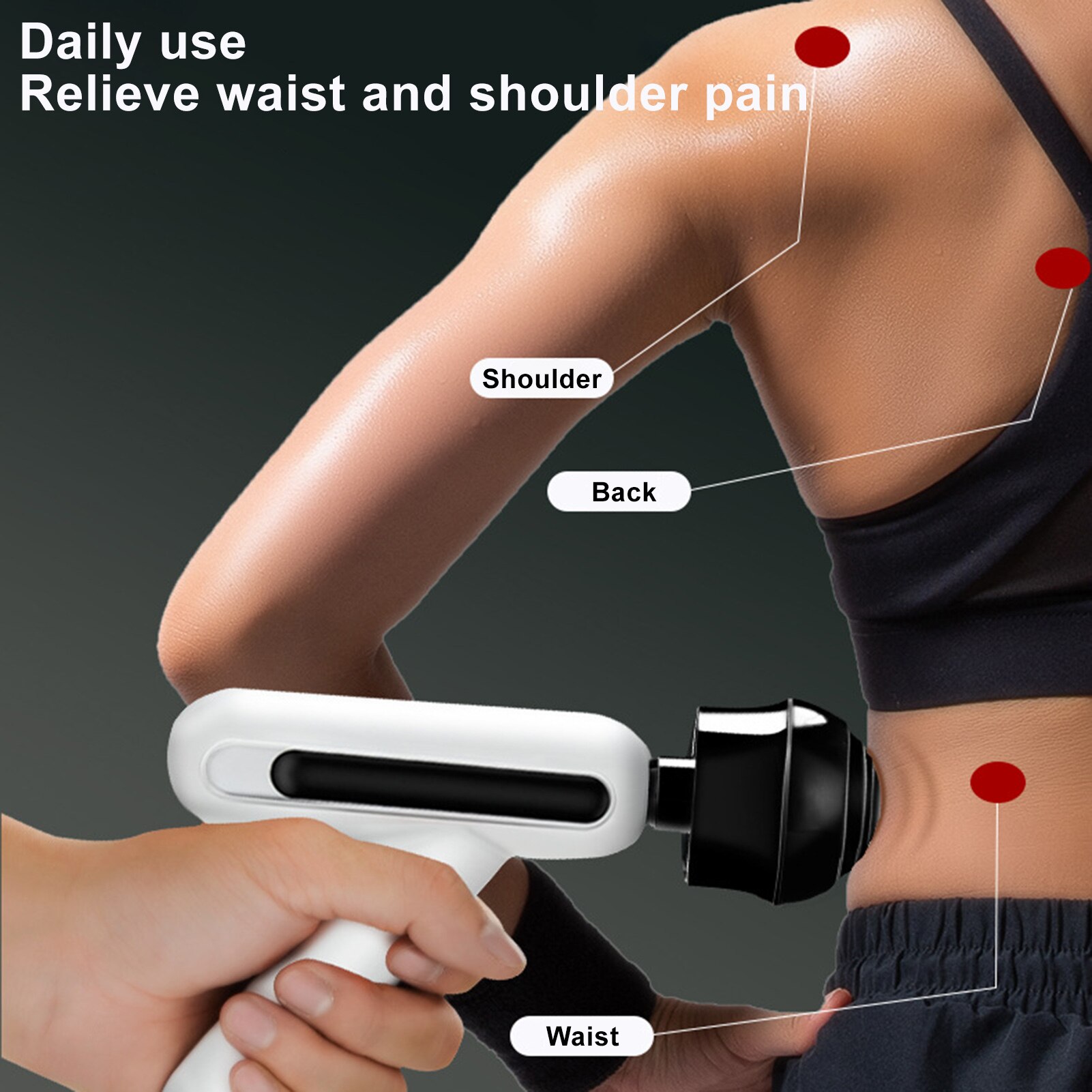 Deep Tissue Muscle Massager Portable USB Charging 12 Gear Speed Massage Gun With LCD Display