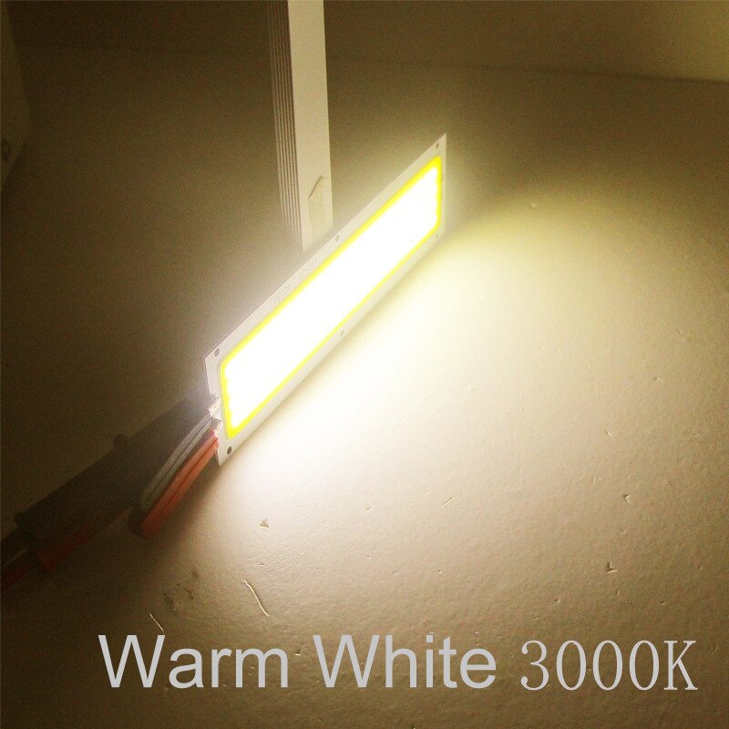 120x36mm flip chip COB integrated surface light source LED strip cob light board 10W 12V warm cold natural white blue: Warm white 3000k