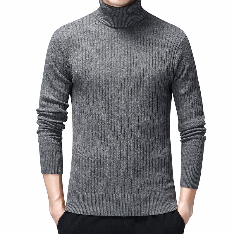 Winter Dikke Warm 100% Katoen Trui Mannen Coltrui Heren Truien Slim Fit Trui Mannen Klassieke Truien Pull Homme Casual Jas