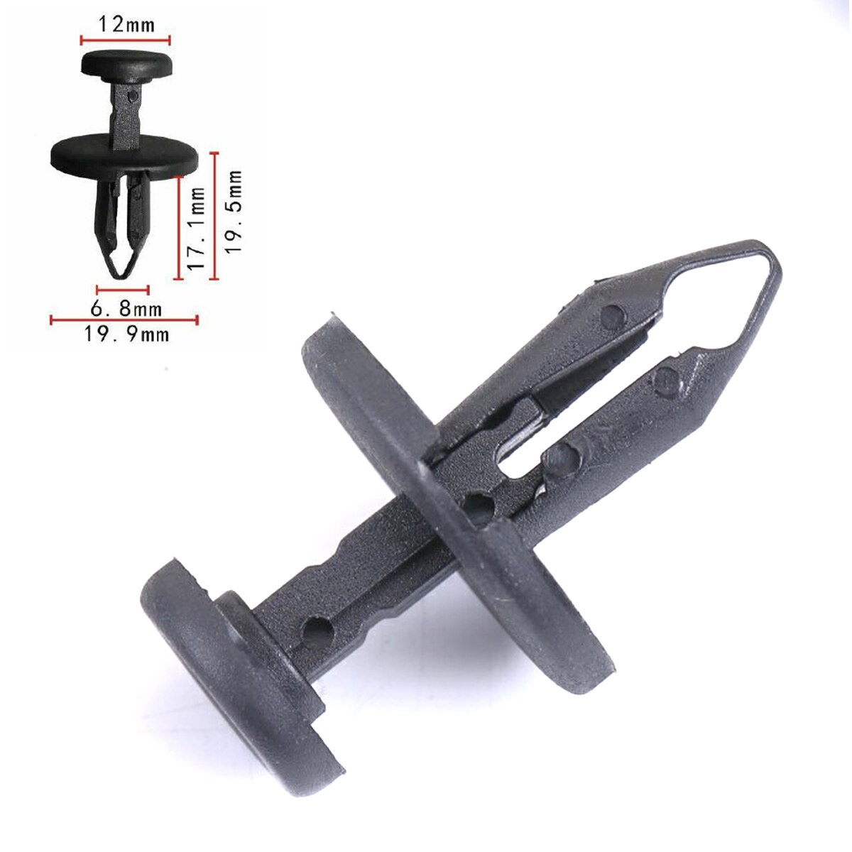 Escudo de radiador lateral, retenedor de empuje, Clips multiusos para Dodge Ram, Jeep, Chrysler, Sebring y Stratus, 25x, 50x, 100x, 500x, 6506132AA
