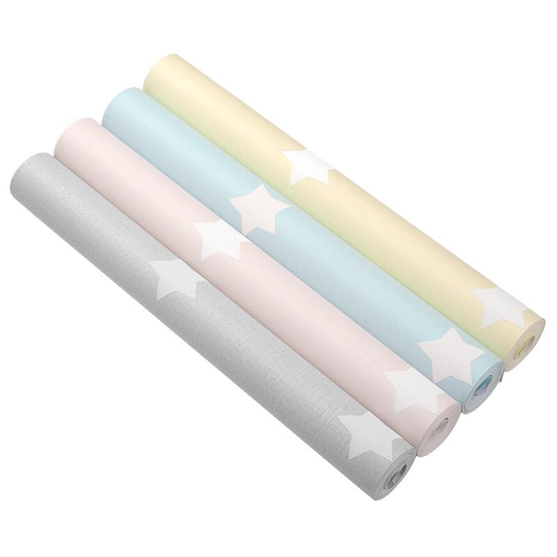 Estrela papel de parede do quarto das crianças papel de parede céu azul da menina e nuvens brancas quarto do menino azul princesa estilo menina não-tecido