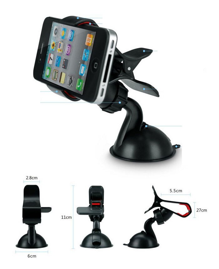 Universal windshield gravidade otário aoto suporte do telefone inteligente 360 graus ajustável portátil painel carro montar suporte
