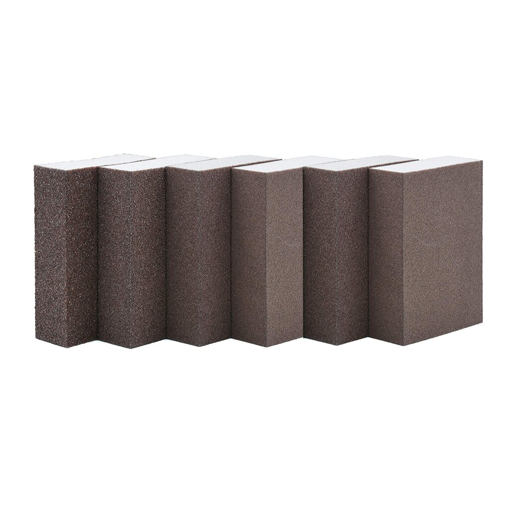 6 st / set gips polering slipning svamp block grov medelstora super fin sandpapper slipmaskiner verktyg