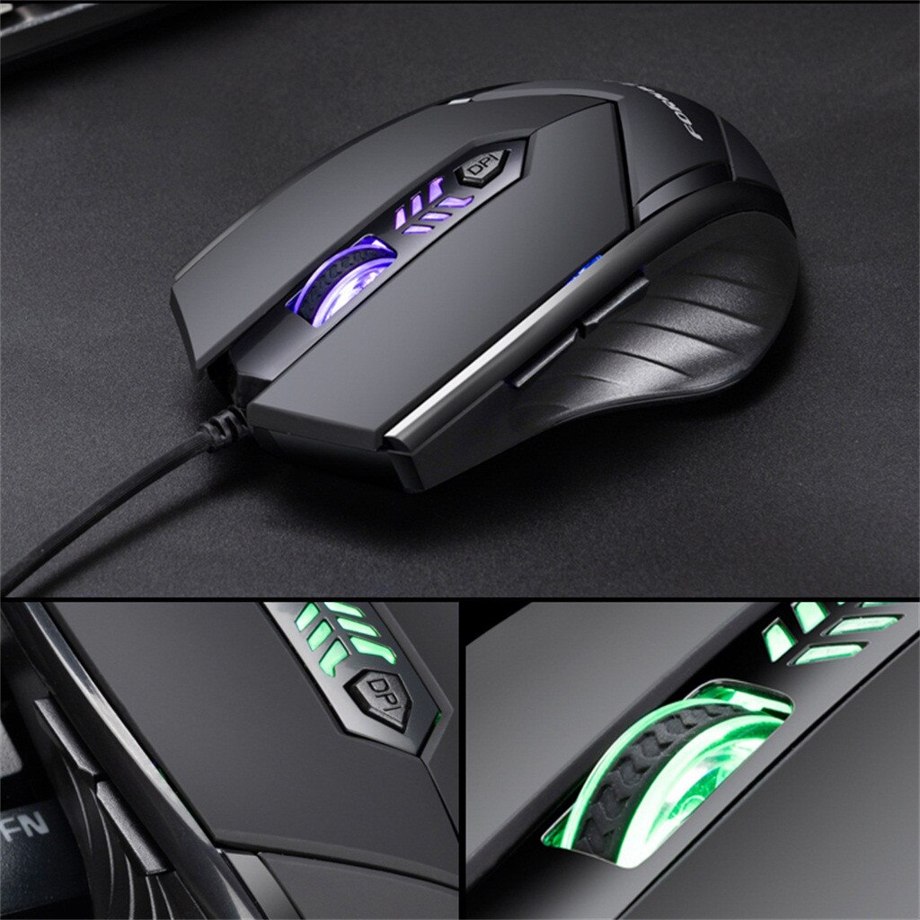 LED Wired Gaming Mouse 6 Buttons 2400DPI Adjustable Optical Silent Mouse Gamer For PC Laptop Mause #LR1