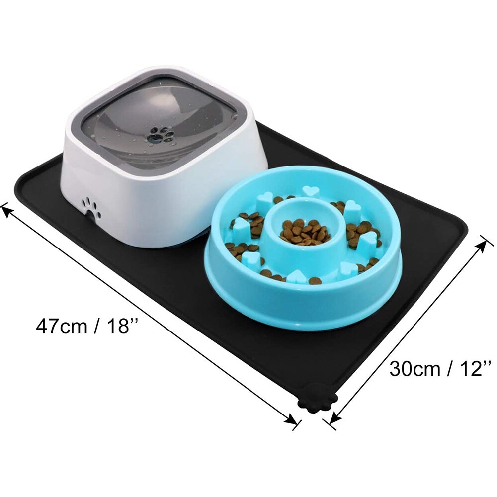 Esteras de silicona para comida de mascotas, bandeja antideslizante, cuenco para gatos y perros, Mantel Individual para perros y Gato, esteras de alimentación impermeables