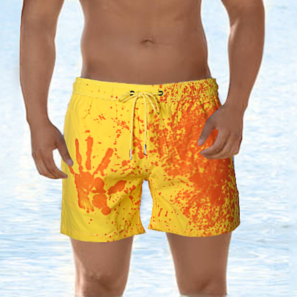 UXH Herren Badeshorts Mit Streifen – Elastisch, Schnell Trocknend, Perfekt Für Strand & Schwimmen