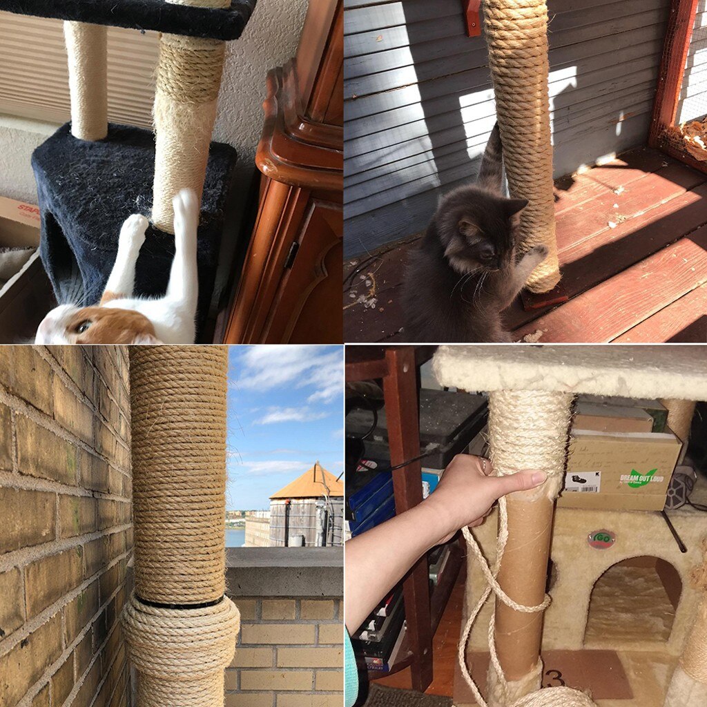 Sisal Touw Kat Krabpaal Speelgoed Kat Klimrek Vervanging Touw Bureau Benen Binding Touw Voor Kat Scherpen Klauw # 0804PJR