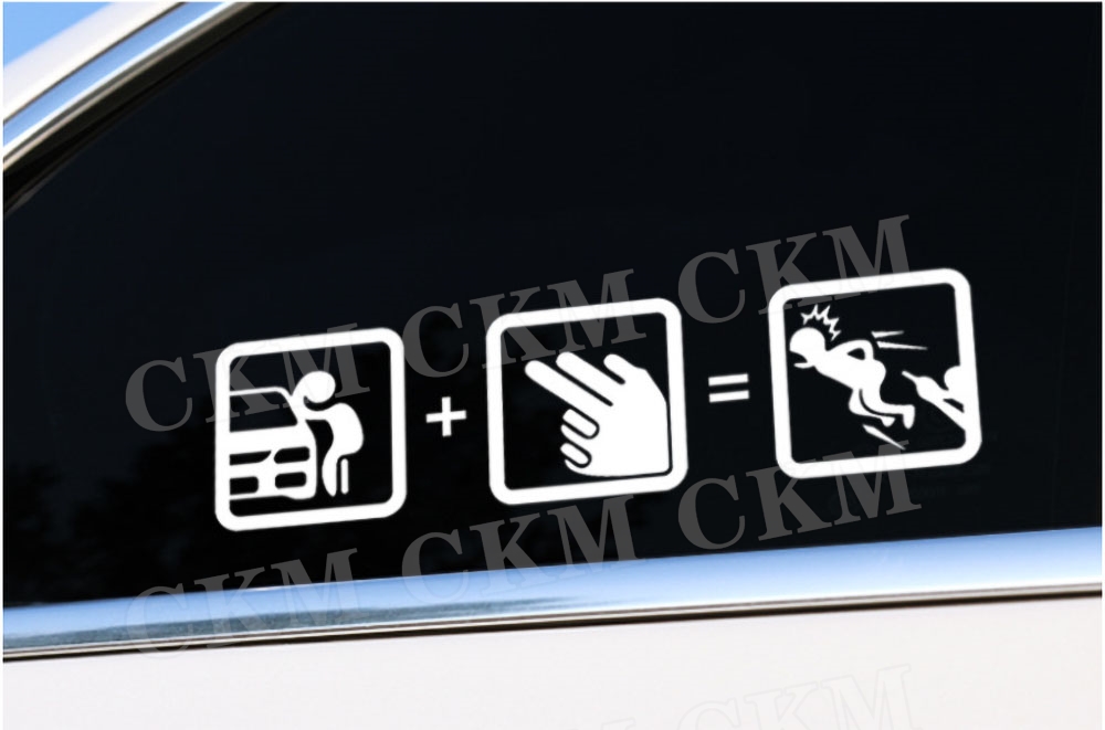 Don't Touch My Car Car Sticker Waterproof Reflective Car and Motorcycle Stickers Bumper Warning Sign Car Stickers Vinyl Decals: WHITE