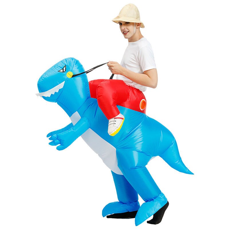 US Funny Eco-friendly Party Inflatable Three-dimensional Dinosaur Mount Child Adult Outdoor Indoor Cosplay: 39LB