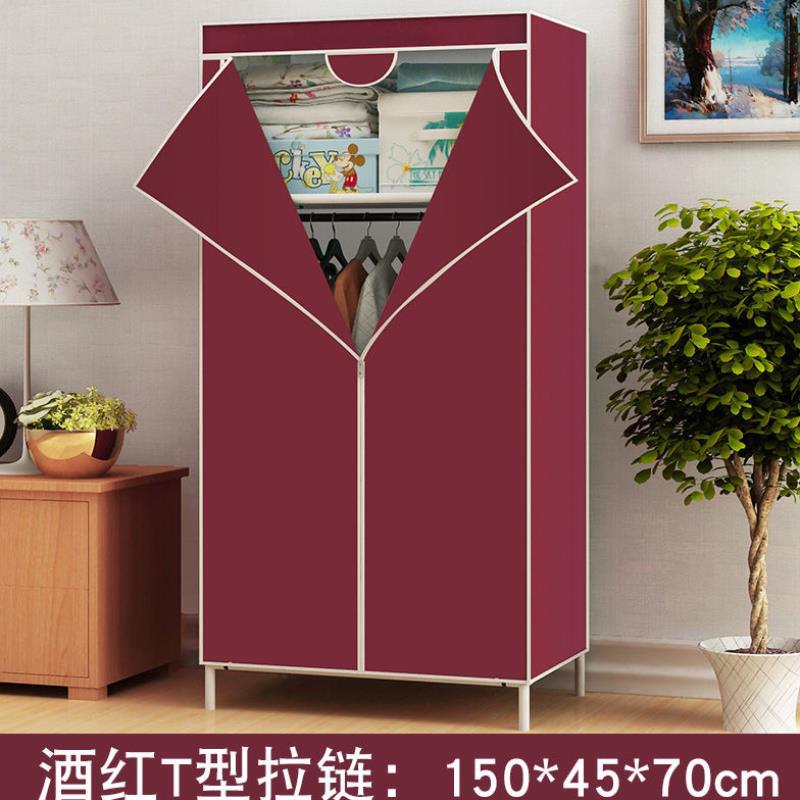 Ikke-vævet klud garderobe folde bærbart tøj opbevaringsskab støvtæt klædeskab simpelt soveværelse multipurpose: 6
