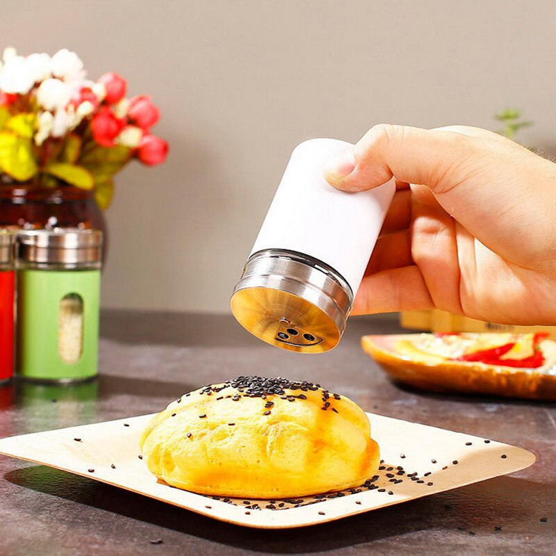 Kruidkruik Roestvrij Staal Glas Peper Shaker Fles Kruiden Kruiderij Seal Opslag Flessen Koken Keuken Gereedschap