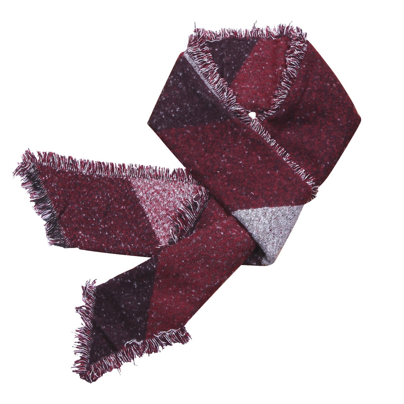 Winter Warm Large Scarves Women's Thick Long Cashmere Winter Wool Blend Soft Plaid Scarf Shawl Wrap Plaid Scarf: Coffee