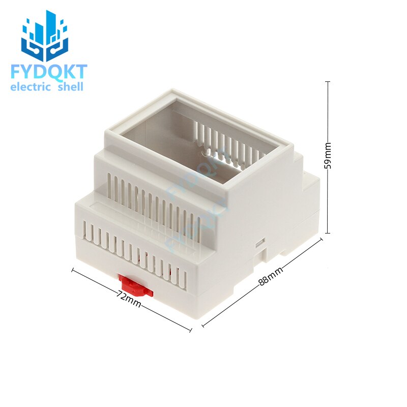 1PC DIN Rail PLC Junction Box Plastic Electronics Box Chassis case 88x72x59mm 35-Rail Mounting Instrument Housing