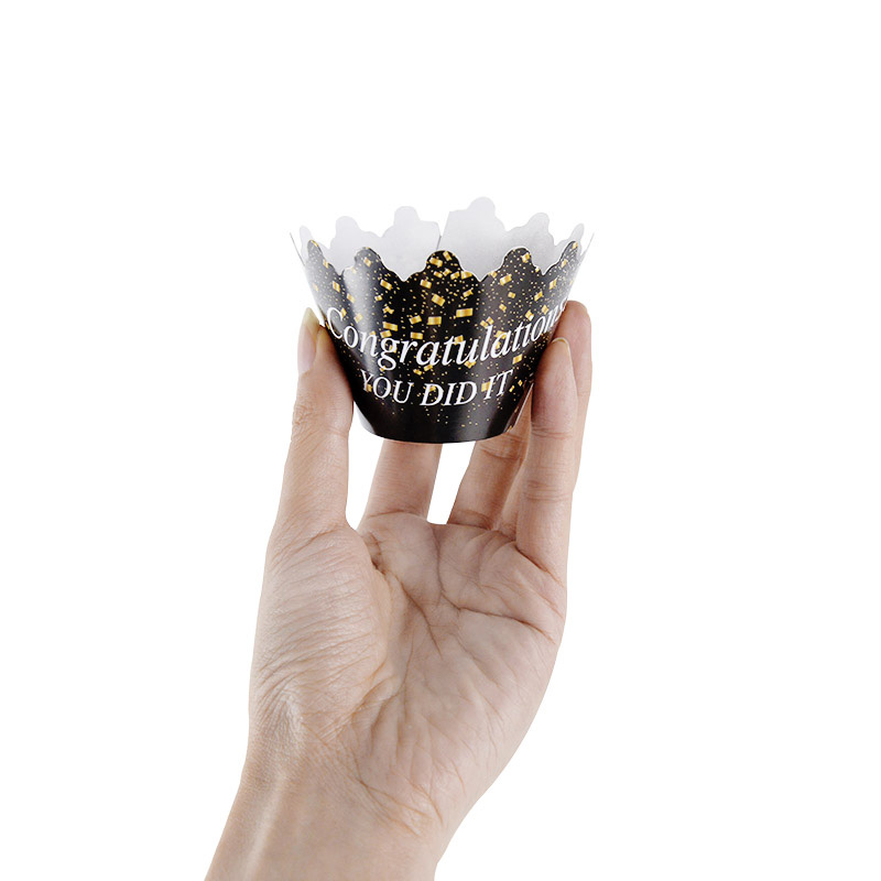 24pcs/set Graduation Party Cupcake Wrappers with Cake Topper Congratulation College Grad Party Decoration Supplies Class of 2022