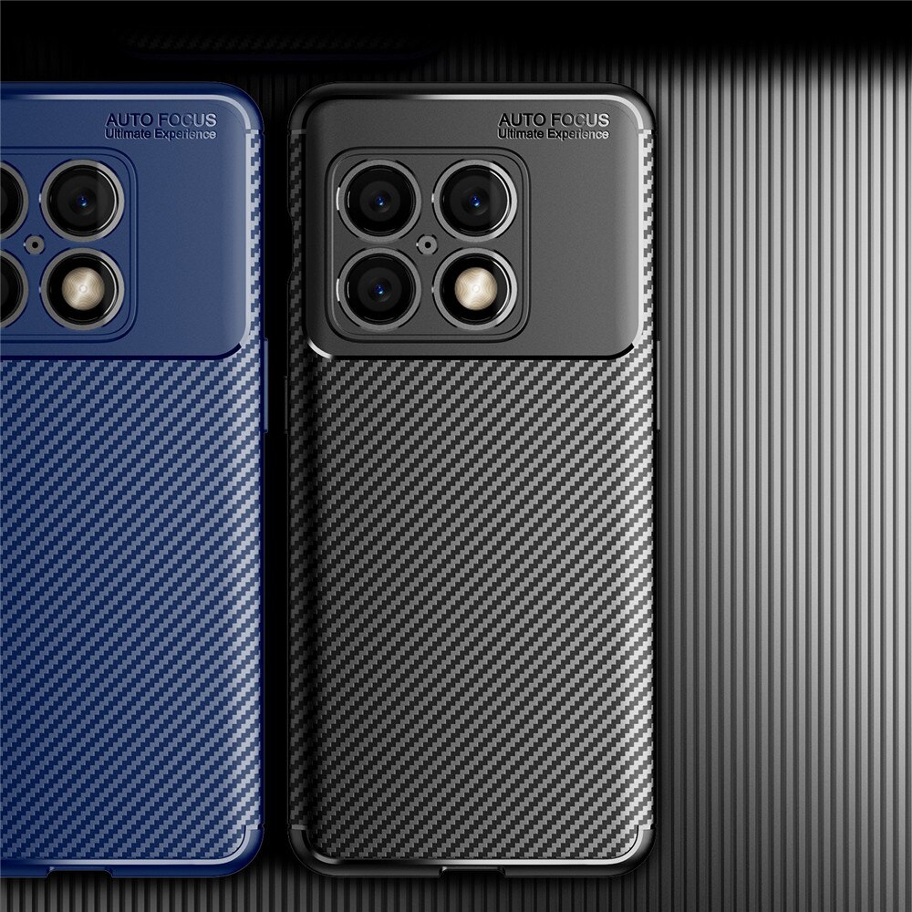 Voor Oneplus 10 Pro Case Carbon Fiber Bescherm Telefoon Cover Een Plus 10Pro Oneplus10 1 + 10 Pro 6.7 &quot;siliconen Bumper Shockproof Funda