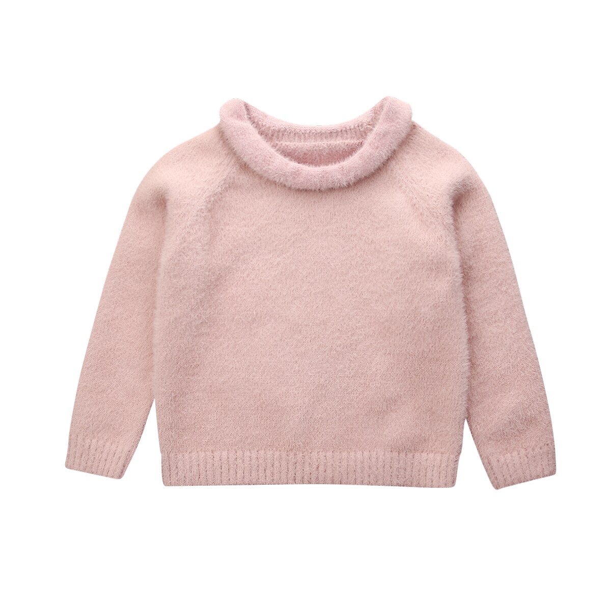 Peuter Kind Baby Jongen Meisje Tops Herfst Winter Lange Mouw Effen Kleur Zachte Warme Trui Truien Kleding: 6m