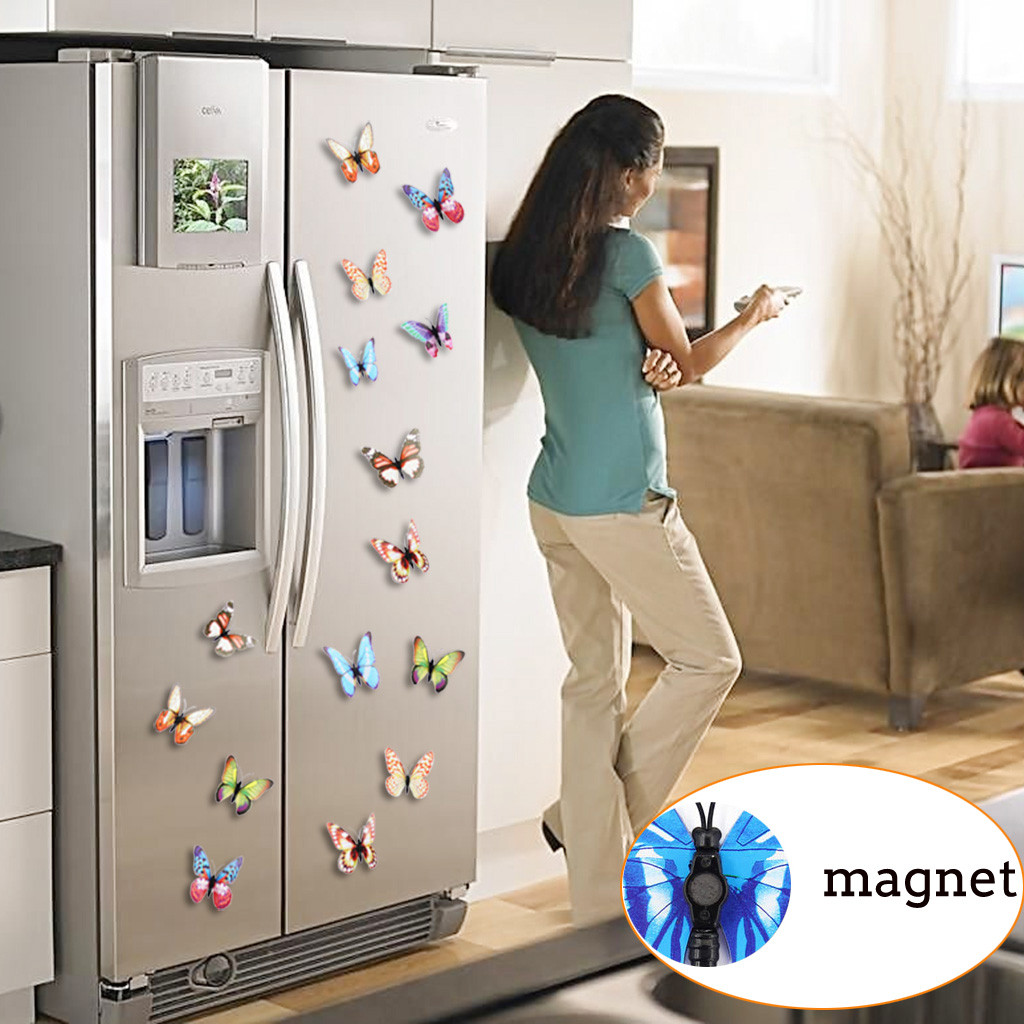 Multifunktions 100 stücke 3D Leuchtenden Schmetterling Aufkleber Aufkleber Kunst Glow In Dark Decor: A