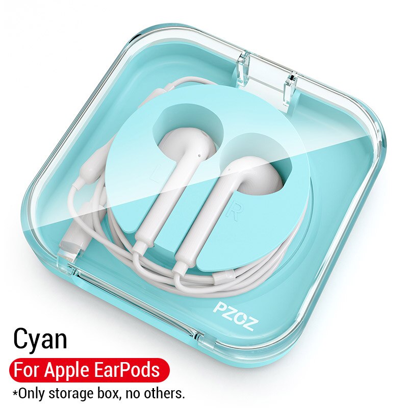 PZOZ Oortelefoon Cases Voor Apple EarPods vast Oortelefoon Hoofdtelefoon Accessoires Opslag Draagtas Hard Bag Box Case Voor EarPod: Green