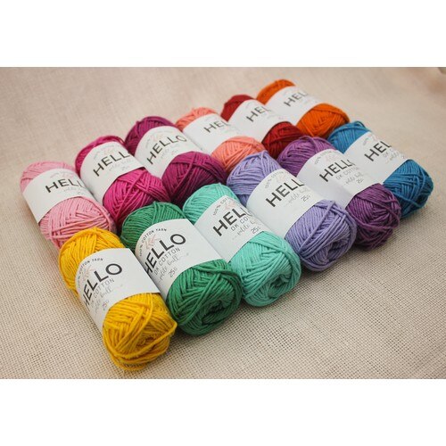 Juego de hilo tropical Hello min Punch y Amigurumi, 12 piezas