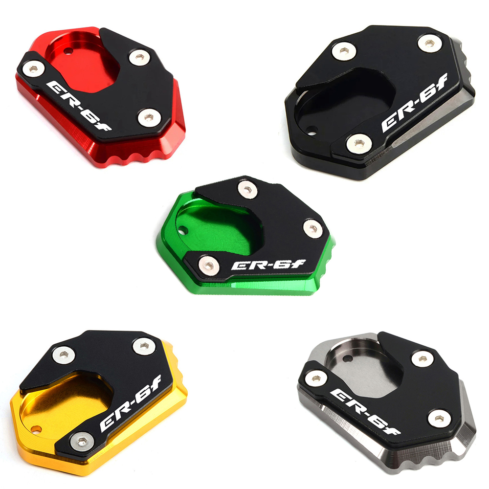Para ER-6F er6f accesorios de motocicleta soporte lateral extensión de caballete placa de soporte