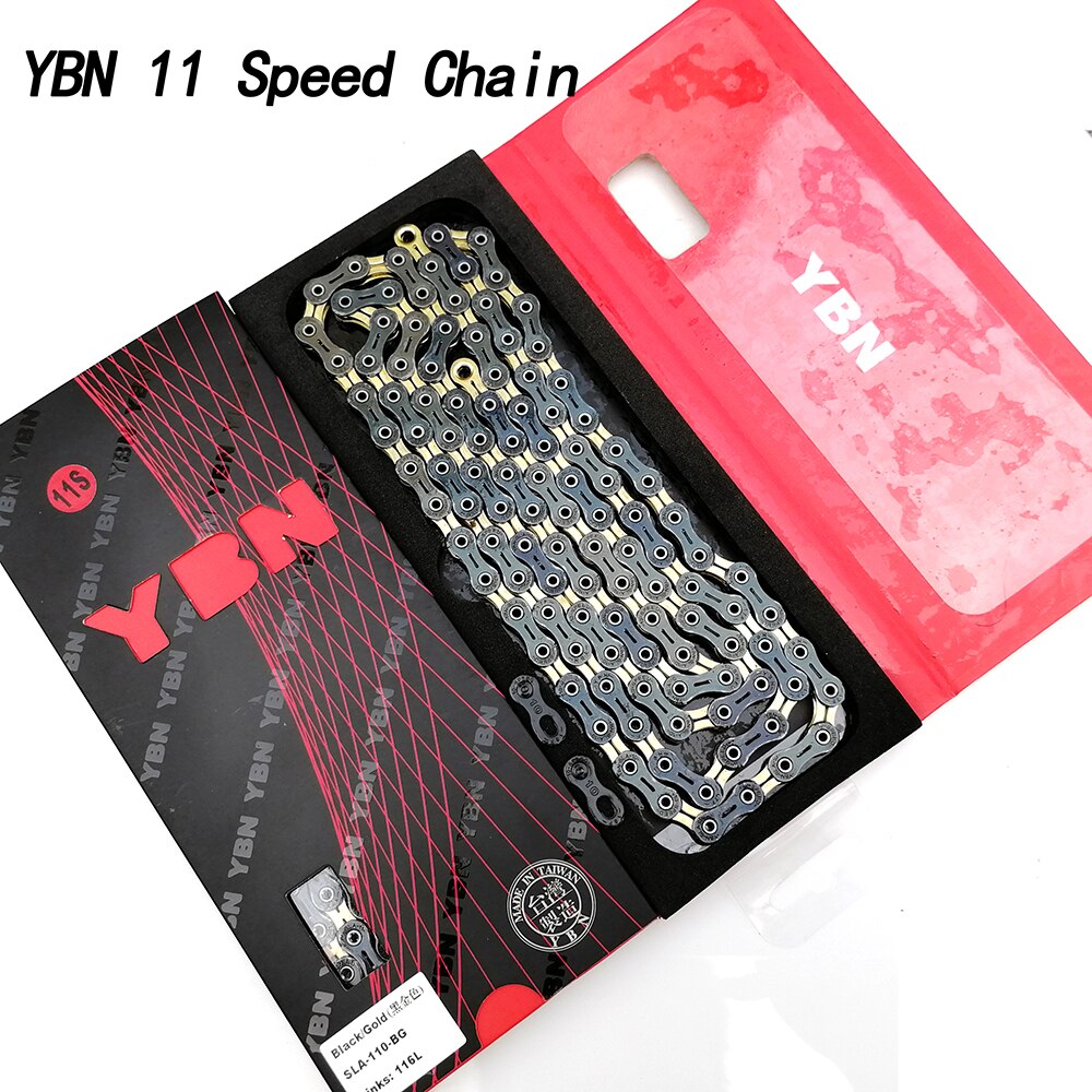 Ybn 11 hastighed sort guld slr kæde 11s 22s mtb mountain road cykel ultralette holdbare kæder til shimano sram system