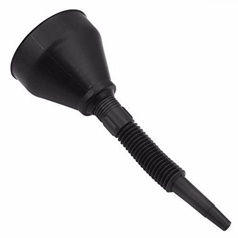 2 In 1 Plastic Funnel Can Spout For Oil Water Fuel Petrol Diesel Gasoline Black Funnel Flexible Detachable Spout Funnel