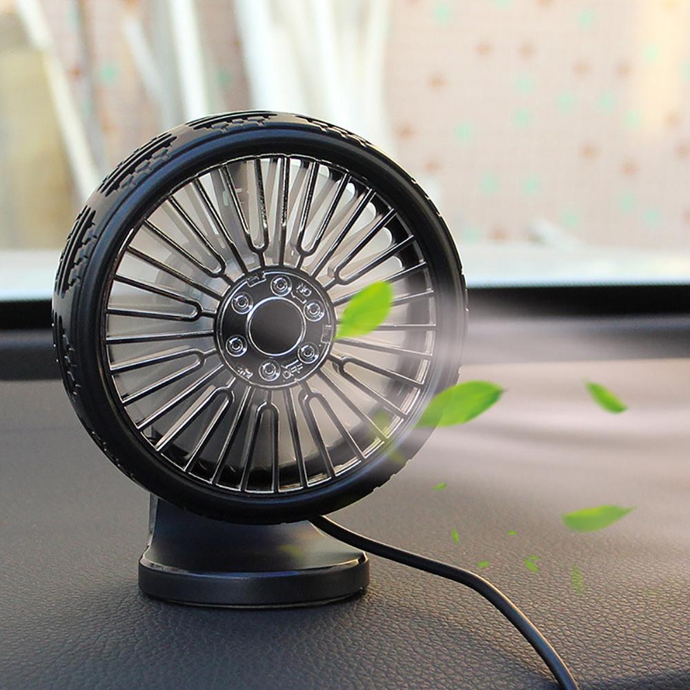 Portable Mini Electric Car Fan Low Noise Car Air Conditioner 360 Degree Rotating Cooling Fan Car Cooler Ventilador Summer