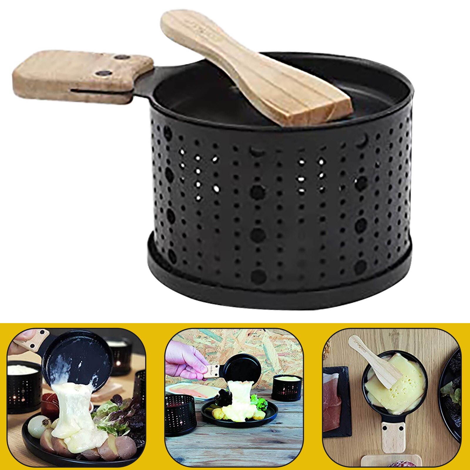 Fondue Pots Picnic Kitchen Supplies Candle Slow Oven Cheese Cheese Bread Grill Фондюшница Для Сыра