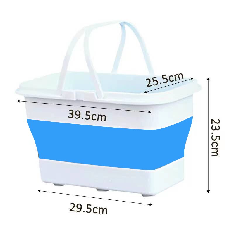 RQNQ 1Pcs 2021New 13L Multifunctional Silicone Folding Bucket, Silicone Fishing Bucket With Lid, Foldable Laundry Bucket: YT2-02