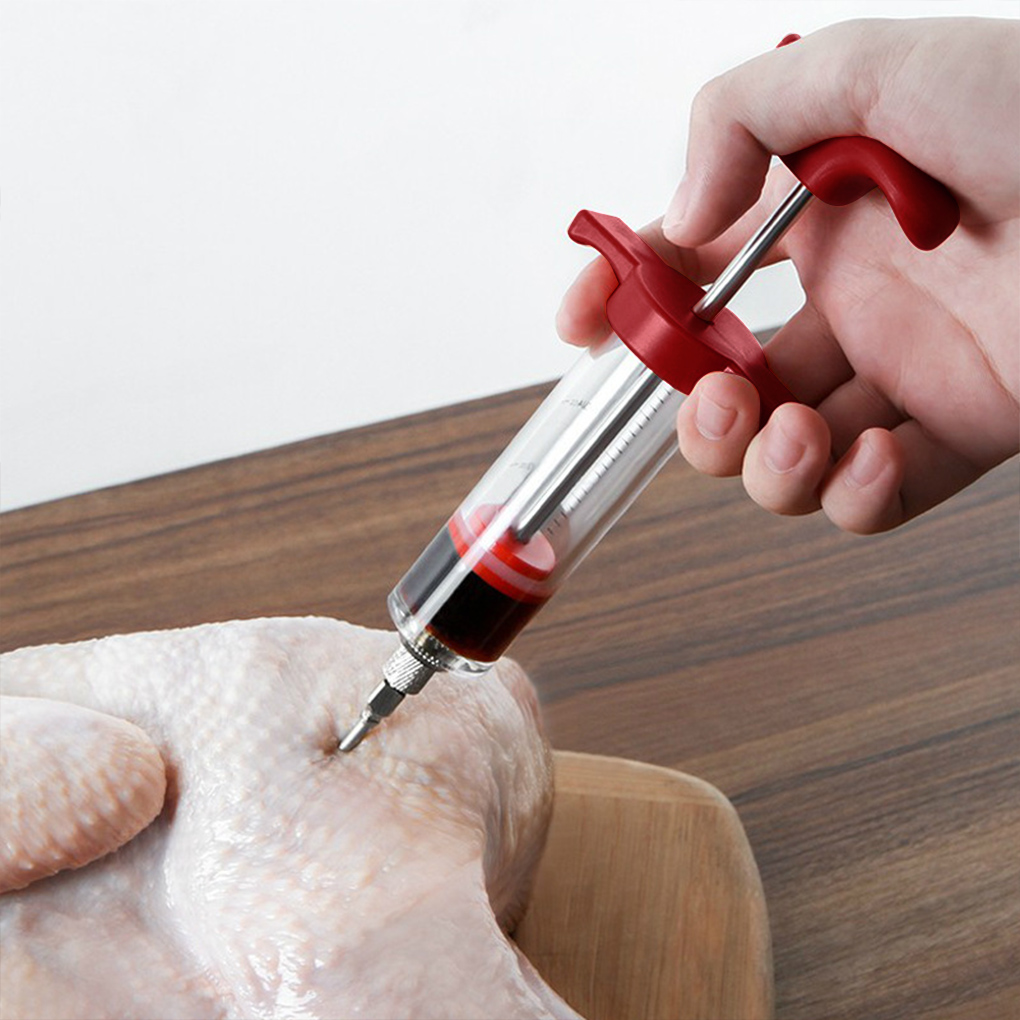 Stainless Steel Chicken Cooking Kit with Replacement Needles Party Meat Steak Flavoring Set Grilling Tools Restaurant Kitchen