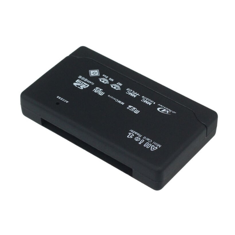 Lector de tarjetas para SD XD MMC MS CF SDHC TF microSD M2, adaptador de , Mini USB 2,0, accesorios de ordenador, color negro, L0307